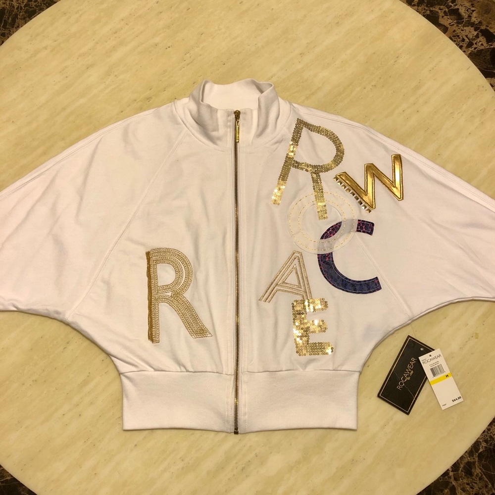 New Rocawear Logo Embellished Bomber Jacket - Picture 3 of 12